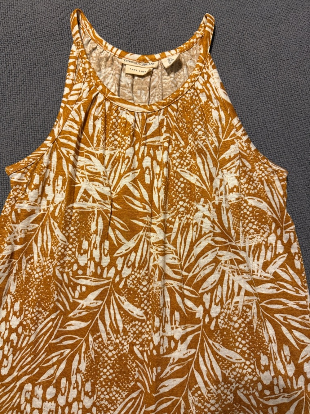 Christian Siriano 100% Linen Tank Top - size Small